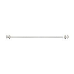 5' 18GA SS SHOWER ROD W/CONC FLANGES