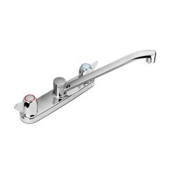 CP BRASS KITCHEN FAUCET 8" DECK MOUNT LESS SPRAY