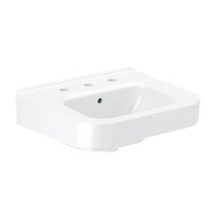 SLOAN SS-3806-STG VITREOUS CHINA WALL-MOUNTED LEDGEBACK LAVATORY WITH SLOANTEC GLAZE