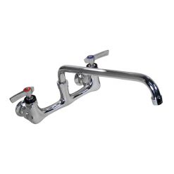 ANTIMICROBIAL WALL MT FAUCET W/8" SPOUT