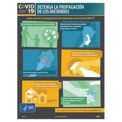 NATIONAL MARKER COMPANY CU-396845 24” X 18” SIGN - STOP THE SPREAD OF GERMS (SPANISH)