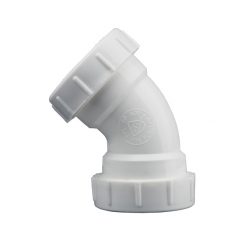 1-1/2 PLASTIC SLIP 45 DEG ELBOW