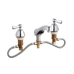 CHICAGO FAUCET 84333 6-26" ADJ DECK MT WIDESPREAD LAV FAUCET W/ LEVER HANDLES