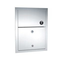 ASI 10-0473-1 RECESSED S/S SANITARY NAPKIN DISPOSAL W/ LOCK
