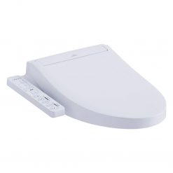 WHITE ELONGATED FRONT WASHLET TOILET SEAT W/ COVER