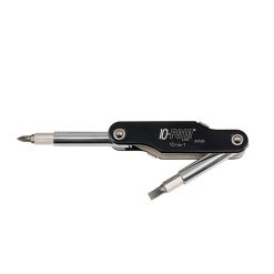 KLEIN TOOLS 32535 10-IN-1 FOLDING POCKET SCREWDRIVER / NUT DRIVER