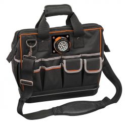 KLEIN TOOLS 55431 TOOL BAG W/ LED LIGHT & 31 POCKETS