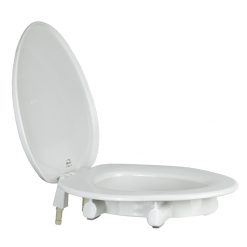 HD 3” RAISED ELONGATED TOILET SEAT W/ FUNNEL SHIELD