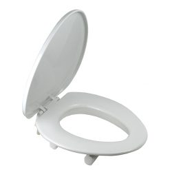HD 3” RAISED ELONGATED TOILET SEAT W/ FUNNEL SHIELD