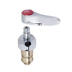 T&S BRASS 012446-25NS N/S HOT CERAMIC CARTRIDGE W/ CHECK VALVE, LEVER HANDLE & BONNET