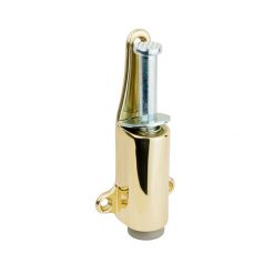IVES 10049 POL BRASS PLUNGER DOOR STOP