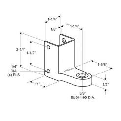 GENERAL PARTITIONS 656-6551/1250PL-T TOP PARTITION HINGE FOR LAMINATE