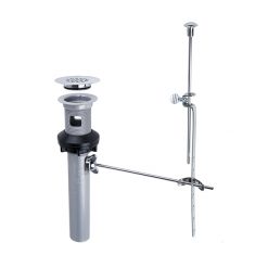 WATCO 815-B-CP CHROME PLATED BRASS RESIDENTIAL LAV STRAINER WITH INTERNAL STOPPER & REMOVABLE GRID