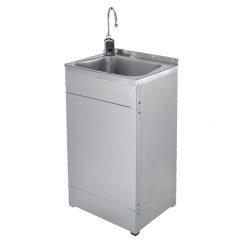 T & S BRASS TPS1020-E3130V5 PORTABLE S/S HAND WASHING STATION W/ SENSOR FAUCET