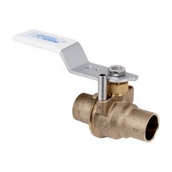 NIBCO S-585HP-LF 1” SWEAT LF FULL PORT BRONZE BALL VALVE W/ REVERSIBLE HANDLE