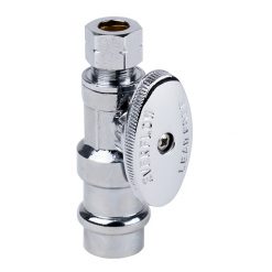 1/2" PRESS X 3/8 COMP 1/4 TURN STRAIGHT STOP VALVE