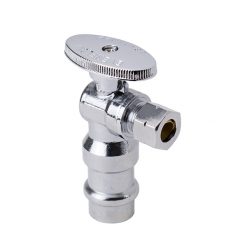 1/2" PRESS X 3/8 COMP 1/4 TURN ANGLE STOP VALVE