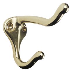 IVES 10297 POL SOLID BRASS COAT & HAT HOOK