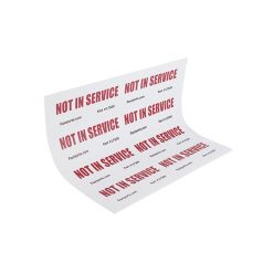 KIT WHITE SELF ADHESIVE PLASTIC SHEET FOR OUT OF SERVICE FIXTURE