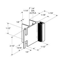 CP STRIKE & KEEPER - USED WITH THROW OR SLIDE LATCH FOR POWDER COATED STEEL