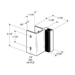 CP STRIKE & KEEPER - USED WITH FLAT BAR SLIDE LATCH FOR POWDER COATED STEEL