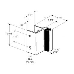 CP STRIKE & KEEPER - USED WITH SLIDE LATCH - FOR OUTSWING DOOR FOR LAMINATE ONLY