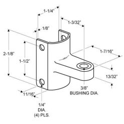 METPAR 656-7217 TOP PARTITION HINGE