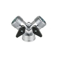 METAL DBLE HOSE "Y" W/SHUT OFFS