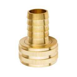 HVY FEM COUPLING SOLID ROD BRASS - 5/8
