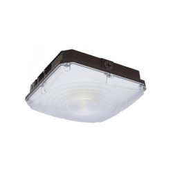 SATCO 65-980 8.5” SQUARE LED OUTDOOR CANOPY LIGHT FIXTURE WATTAGE / CCT SELECTABLE