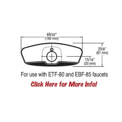 SLOAN ETF295A TRIM PLATE KIT - CENTERSET - 4"